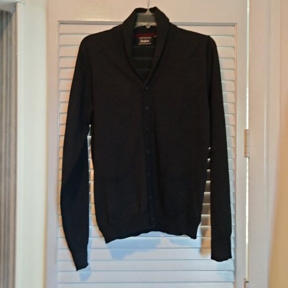 Neiman Marcus Men's Merino wool/Acrylic shawl collar cardigan Size Medium - Picture 2 of 5